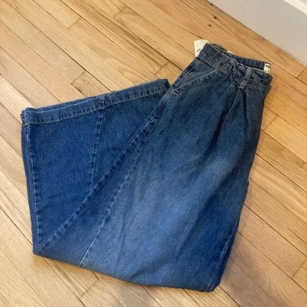 We The Free Free People Equinox Wide Leg Denim Trouser Jeans NWT Size 29 - Picture 9 of 10